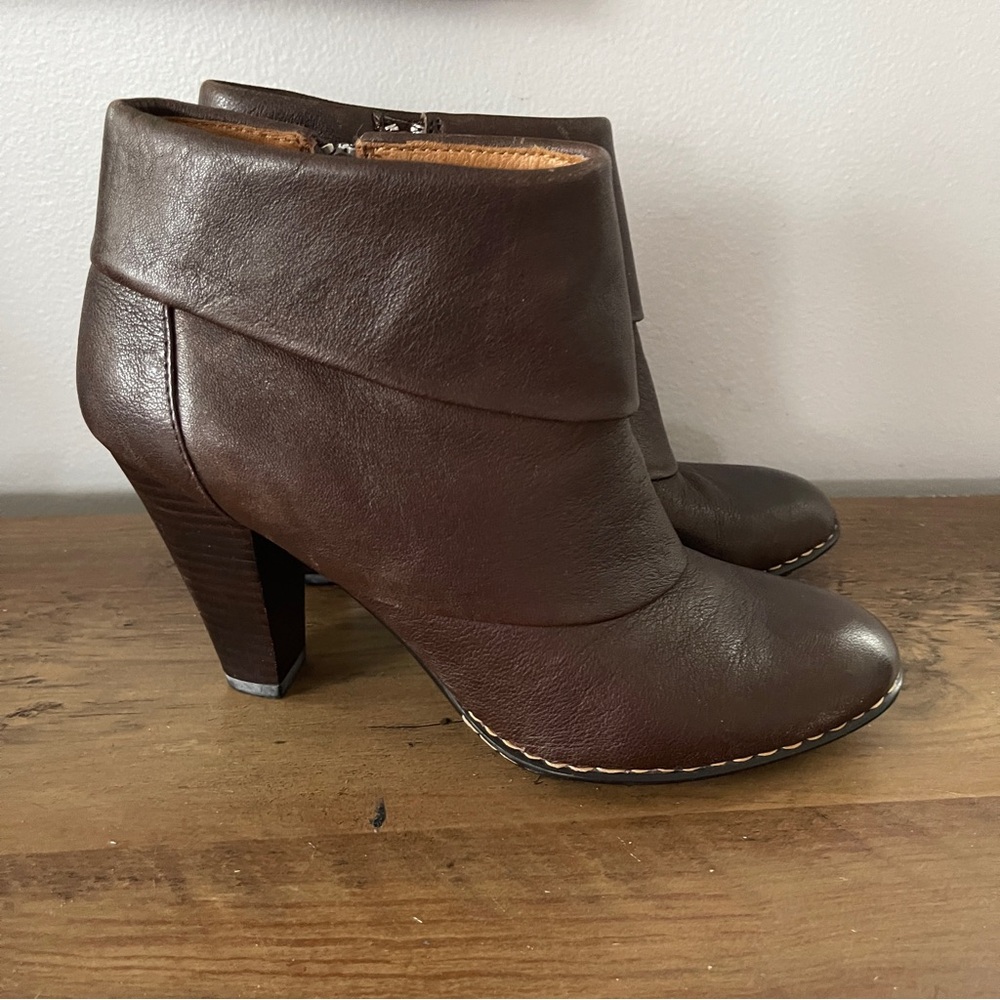 Sofft Dark Brown Heeled Boots - Picture 3 of 12